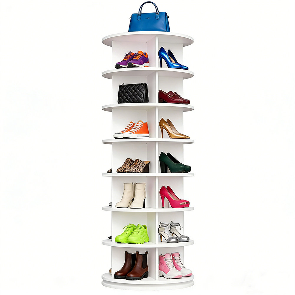 7 Tier Rotating Shoe Rack Tower